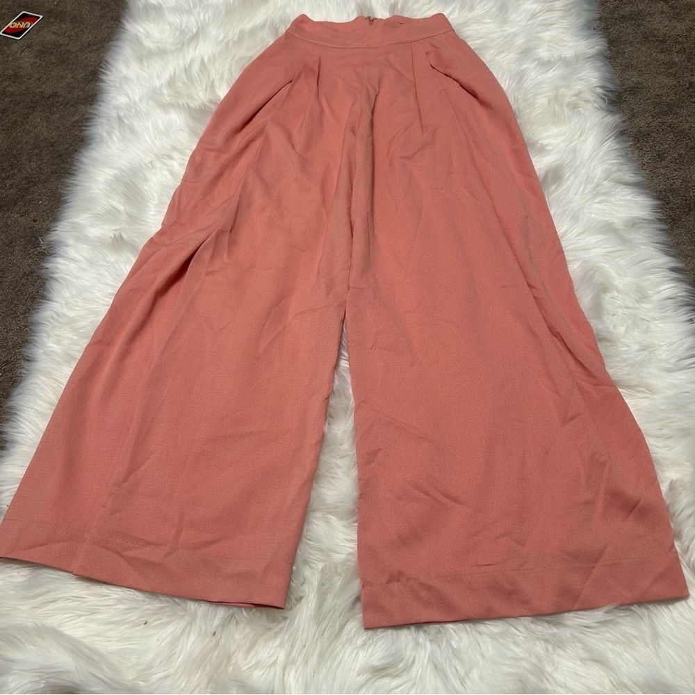 Wide Leg Coral Pants A3